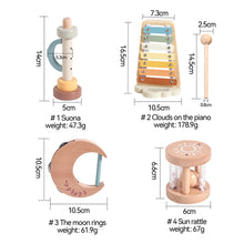 Load image into Gallery viewer, Wooden Baby Montessori Toys Musical Rattle Instruments Xylophone Percussion Sensory Rattle Toys Educational for Baby Toys Gifts