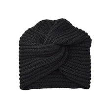 Load image into Gallery viewer, Women's Knitted Turban Hat Bohemia Cashmere Cross Wrap Head Lndian Wool Bonnet Turbante Cap
