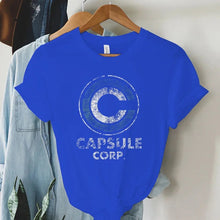 Load image into Gallery viewer, Women Clothing Printed T-shirt CAPSULE CORP Graphic T Shirts Womens Aesthetic Women's Tee Shirt Fashion Woman Tops 2024 Clothing
