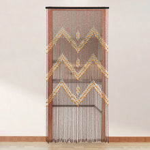 Load image into Gallery viewer, Wood Beaded Curtains Door String Bead Curtain for Doorways, Panel Closet Room Dividers, Natural Wooden