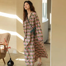 Load image into Gallery viewer, Nightgowns Bathrobes Women's Clothing Homewear Spring Autumn Thin Korea Simple Comfort Casual Fashion Breathable Loose Fit Large