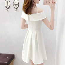 Load image into Gallery viewer, Women's Clothing White Off-Shoulder Dress New Summer Elegant Simple Style Slim Fit A-Line Midi Dress Fresh Chic Casual Fashion
