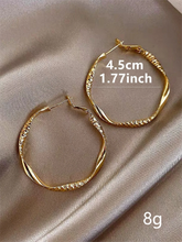 Load image into Gallery viewer, Exquisite silky texture design earrings elegant shape jewelry holiday party gifts for ladies