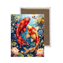 Load image into Gallery viewer, Diamond Painting With Frame Red Koi 5D Diamond Embroidery Round Diamond Painting Animal Wall Art Home Decor