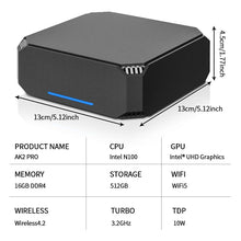 Load image into Gallery viewer, FIREBAT AK2 PLUS Mini PC Gamer Intel N100 CPU Windows 11 Mini PC Gaming DDR4 16GB RAM 512GB SSD WIFI5 BT4.2 US Warhouse Ship