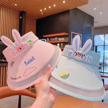 Load image into Gallery viewer, Kids Sun Hats Children Outdoor Summer Visors Cute Rabbit Wings Bunny Hat Summer Hat For Kids Boys Girls Hats