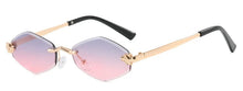 Load image into Gallery viewer, Fashion Small Polygonal Sunglasses for Women Luxury Brand Rmless Brown Rhombus Sun Glasses Woman Vintage Metal Shades Eyewear