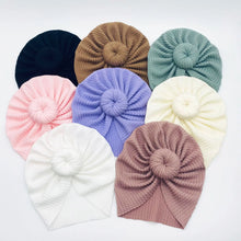 Load image into Gallery viewer, Knotted Hats for Baby Girl Beanie Bow Headband Infant Turban Newborn Head Accessories Winter Hat Warm Bonnet Caps Mother Kids