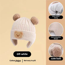 Load image into Gallery viewer, Baby Wool Hat Cute Bear Ear Protection Hat Children Winter Thickened Warm Knitted Korean Version Of The Baby Hat