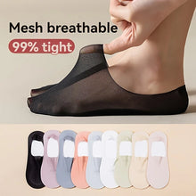 Load image into Gallery viewer, 9Pairs Women's Socks Cotton Breathable Summer Ultra-thin No Show Ice Silk Sock Silicone Non-slip Bottom Absorb Sweat Boat Sock