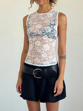 Load image into Gallery viewer, Women Tank Tops Lace Mesh See-Through Casual Vests Summer Sleeveless Tops Streetwear