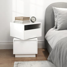 Load image into Gallery viewer, Rotatable Nightstand End Table, Bedside Table with 2 Drawers, 2 Drawer Dresser for Bedroom, Closet, Entryway, College Dorm