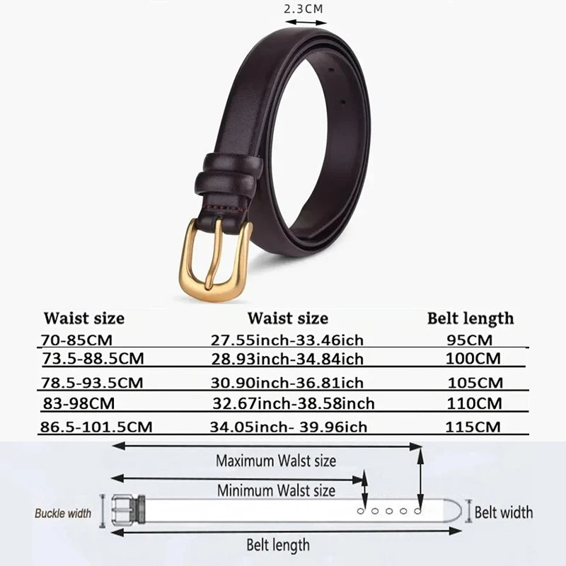 Women's Trousers Belt Belts for Women Fashion Luxury Designer Brand Belt for Jeans Pin Buckle Black Brown Waist Belt ZX015