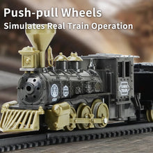 Load image into Gallery viewer, Real electric classic train DIY puzzle assembly track train model children's toy car