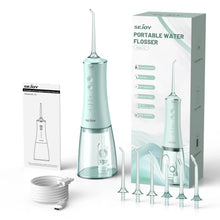 Load image into Gallery viewer, Sejoy Water Dental Flosser Portable Teeth Picks 6 Jets 4 Modes Cordless Oral Irrigator Rechargeable IPX7 Teeth Cleaner