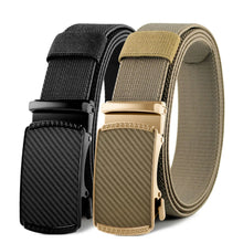 Load image into Gallery viewer, Men Elastic Belt Alloy Automatic Buckle Tough Stretch Nylon Mens Military Tactical Belt Golf Canvas Pants Waistband