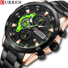 Load image into Gallery viewer, Watches For Men CURREN Man WristWatch Waterproof Chronograph Men Watch Military Top Brand Luxury StainlessSteel Sport Male Clock