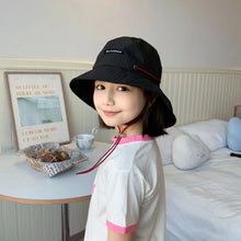 Load image into Gallery viewer, Kids Summer Hats For Girls Boys Bucket Hat Children Sun Protection Fisherman Cap Windproof Sun Hat Foldable Sunhat Outdoor New