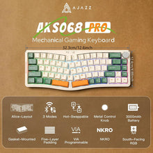 Load image into Gallery viewer, MAMBASNAKE x Ajazz AKS068 Pro 68 Keys Alice-Layout VIA Programmable Gasket Mechanical Keyboard