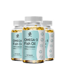 Load image into Gallery viewer, 3600mg Triple Strength Omega 3 Fish Oil Supplement Rich EPA & DHA, Omega 3 Supplements for Heart, Brain & Immune Support