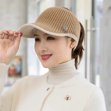 Load image into Gallery viewer, Hats for Women Autumn Winter Sports Empty Top Caps Female Knitted Warm Baseball Cap Fashion Running Golf Sun Hat