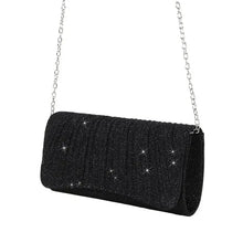 Load image into Gallery viewer, Women Lady Female Silver Evening Dinner Clutch Shiny Elegant Bag Shoulder Bag Handbag Glitter Purse Party Wedding Handheld Bag