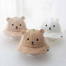 Load image into Gallery viewer, Cute Bear Baby Bucket Hat With Ears Boy Girl Cotton Kids Sun Hat Outdoor Summer Child Panama Cap