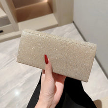 Load image into Gallery viewer, Women Lady Female Silver Evening Dinner Clutch Shiny Elegant Bag Shoulder Bag Handbag Glitter Purse Party Wedding Handheld Bag