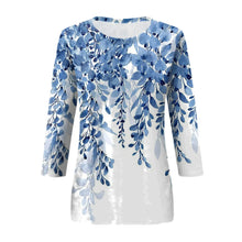 Load image into Gallery viewer, Women's Clothing T-shirt Fashion Casual Round Neck 3/4 Sleeve Loose Printed T-shirt Ladies Top Louse Beautiful Girls T-shirt