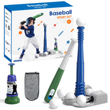 Load image into Gallery viewer, 2 in 1 T Ball Sets for Kids 3-6+, with Automatic Pitching Machine/Adjustable Batting Bat & Stand,Baseball Toys for Boys Girls