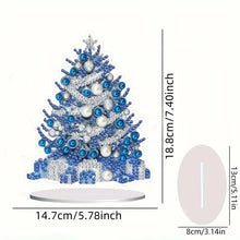 Load image into Gallery viewer, 5D DIY diamond painting set-handmade acrylic round Diamond Christmas tree crafts-floral theme desktop decoration