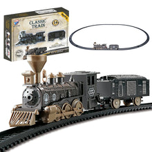 Load image into Gallery viewer, Real electric classic train DIY puzzle assembly track train model children's toy car