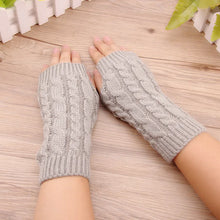 Load image into Gallery viewer, NEW Women Hand Warmer Winter Gloves Fashion Knitting Faux Wool Mitten Warm Fingerless Glove Gants Femme women gloves