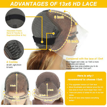 Load image into Gallery viewer, 30 Inch 4/27 Highlight Wig Human Hair Body Wave 13x6 Hd Lace Frontal Wig Brazilian Remy Colored Transparent Lace 13x4 For Women