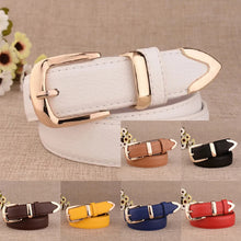 Load image into Gallery viewer, Women's Trousers Belt Leather Trend White Belt Fashion High Quality Trouser Belts Solid Vintage Pin Buckle Ladies Strap LB2146-