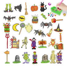 Load image into Gallery viewer, Halloween Diamond Painting Kit For Kids Adult Beginners Cartoon Witch Ghost Pumpkin Cat Halloween Gem Stickers DIY Craft