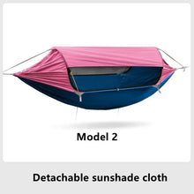 Load image into Gallery viewer, Travel Hammock, outdoor anti rollover, sun shading and anti mosquito, single or double person with mosquito ne