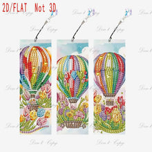 Load image into Gallery viewer, Three-piece diamond painting bookmark set, DIY creative colorful floral and butterfly design, with diamond book bookmarks
