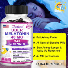Load image into Gallery viewer, Melatonin for Adults 40 mg helps relieve sleep disturbances and improve sleep quality and energy levels