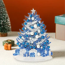 Load image into Gallery viewer, 5D DIY diamond painting set-handmade acrylic round Diamond Christmas tree crafts-floral theme desktop decoration