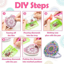 Load image into Gallery viewer, 1 DIY diamond painting art set Mandala pattern small mirror special shape crystal artificial diamond Mosaic process