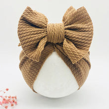 Load image into Gallery viewer, Knotted Hats for Baby Girl Beanie Bow Headband Infant Turban Newborn Head Accessories Winter Hat Warm Bonnet Caps Mother Kids