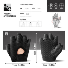 Load image into Gallery viewer, Gym Fitness Gloves For Women, Breathable Half Finger Anti-Slip Gloves For Bicycle Cycling Weight Lifting Yoga