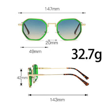 Load image into Gallery viewer, 2025 New Vintage Sunglasses for Women Modern Fashionable Octagonal Glasses with Black Lenses Golden Edging Sun Glasses UV400