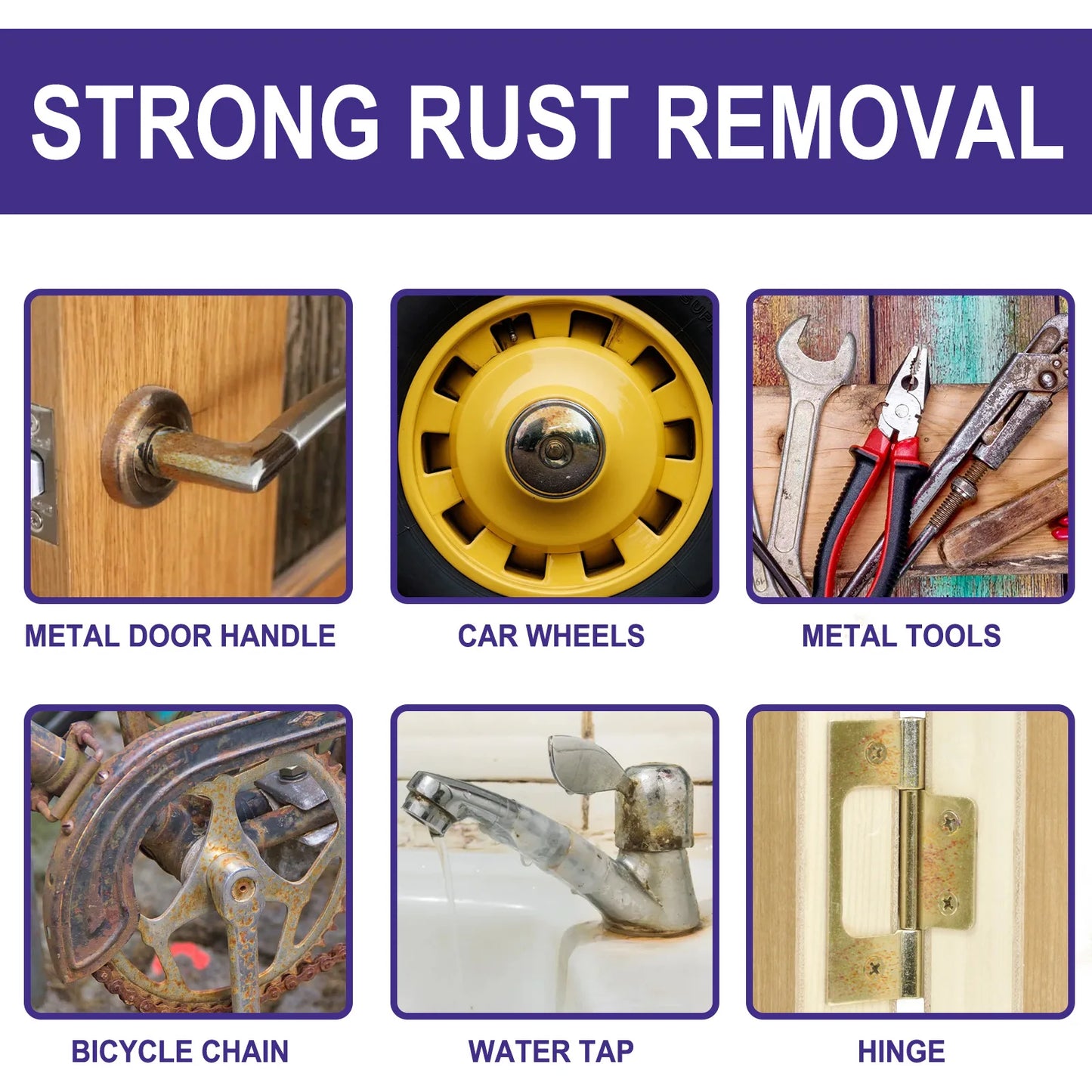 Auto Rust Remover Lubricant Metal Steel Multi-Function Tire Screw Rust Removal Anti-Rust Cleaning And Brightening Spray