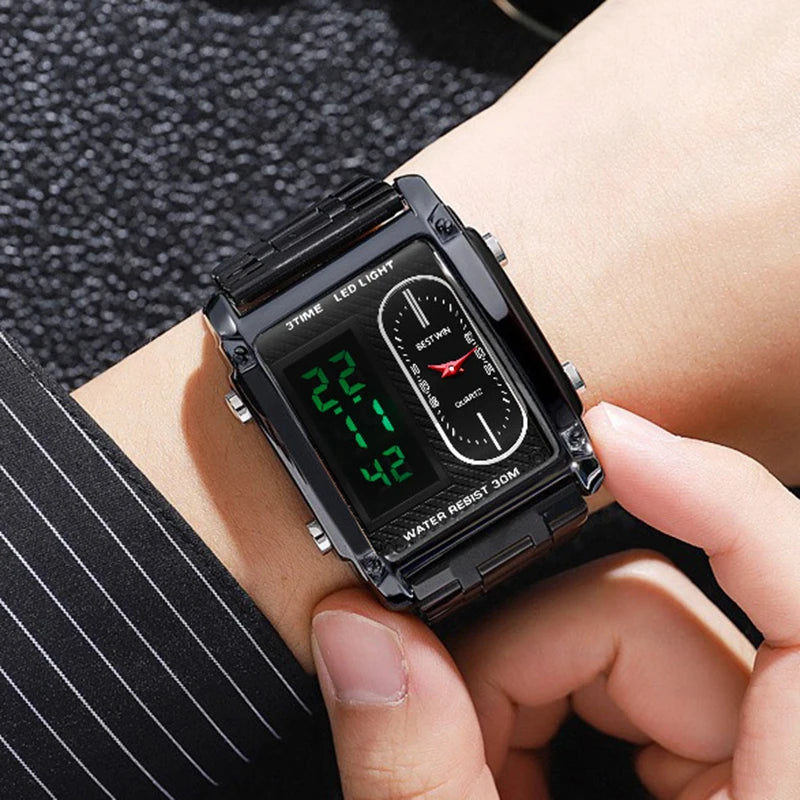 Wrist Watches For Men Top Brand Luxury Golden Men Watches Gold Big Male Wristwatch Man Square Golden Dial Relogio Masculino