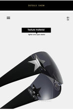 Load image into Gallery viewer, Fashion Sunglasses for Women Men Trendy Shield Wrap Around Sunglasses Oversized Fashion Frameless Sun Glasses
