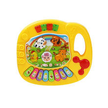 Load image into Gallery viewer, Kids Cartoon Piano Keyboard Game with Animal Sounds Flashing Light Music Baby Instrument Music Toys Educational Toys Kids Gifts