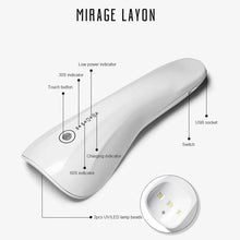 Load image into Gallery viewer, Nails Drying Lamp Handheld UV LED Lamp For With Battery Timing Rechargeable Mini Manicure Nail Dryer For Gel Polish Manicure