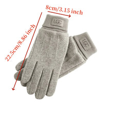 Load image into Gallery viewer, Winter Cashmere Gloves for Women Warm Touch Screen Gloves Cold Protection Full Finger Mittens Outdoor Cycling Thick Woolen Glove
